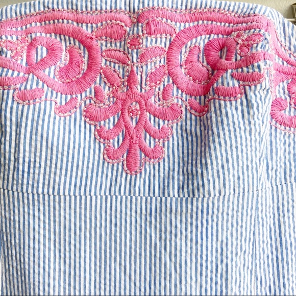 Lilly Seersucker Strapless 2 - Picture 2 of 5